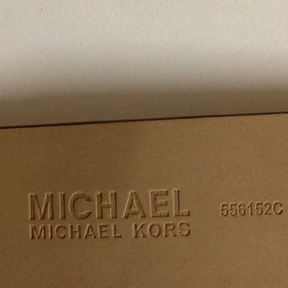 Michael Kors Size Large Tan Monogram Belt with Gold Buckle. Preloved main image 5